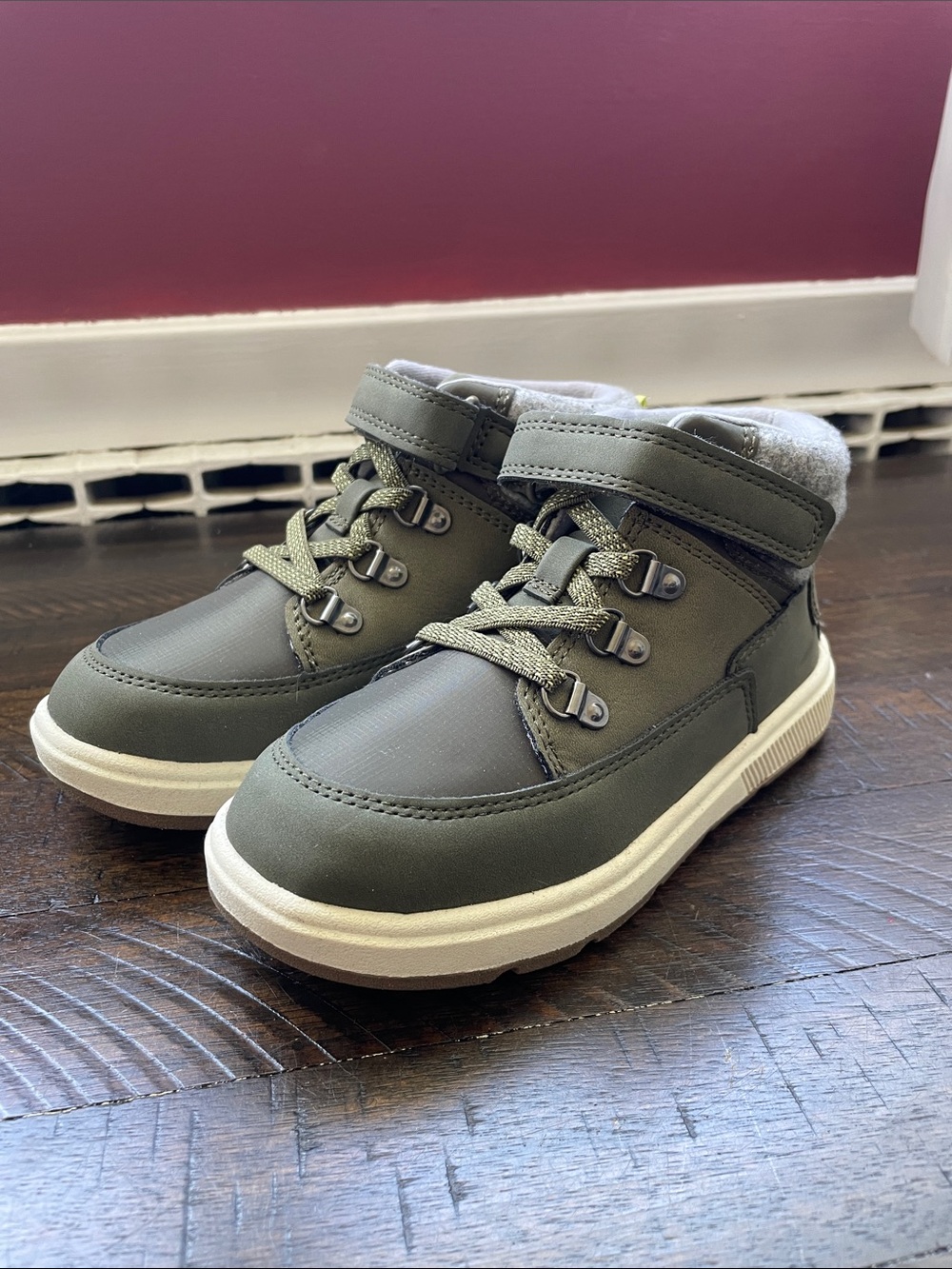 Cat & Jack Olive Green High-Top Kids Sneakers